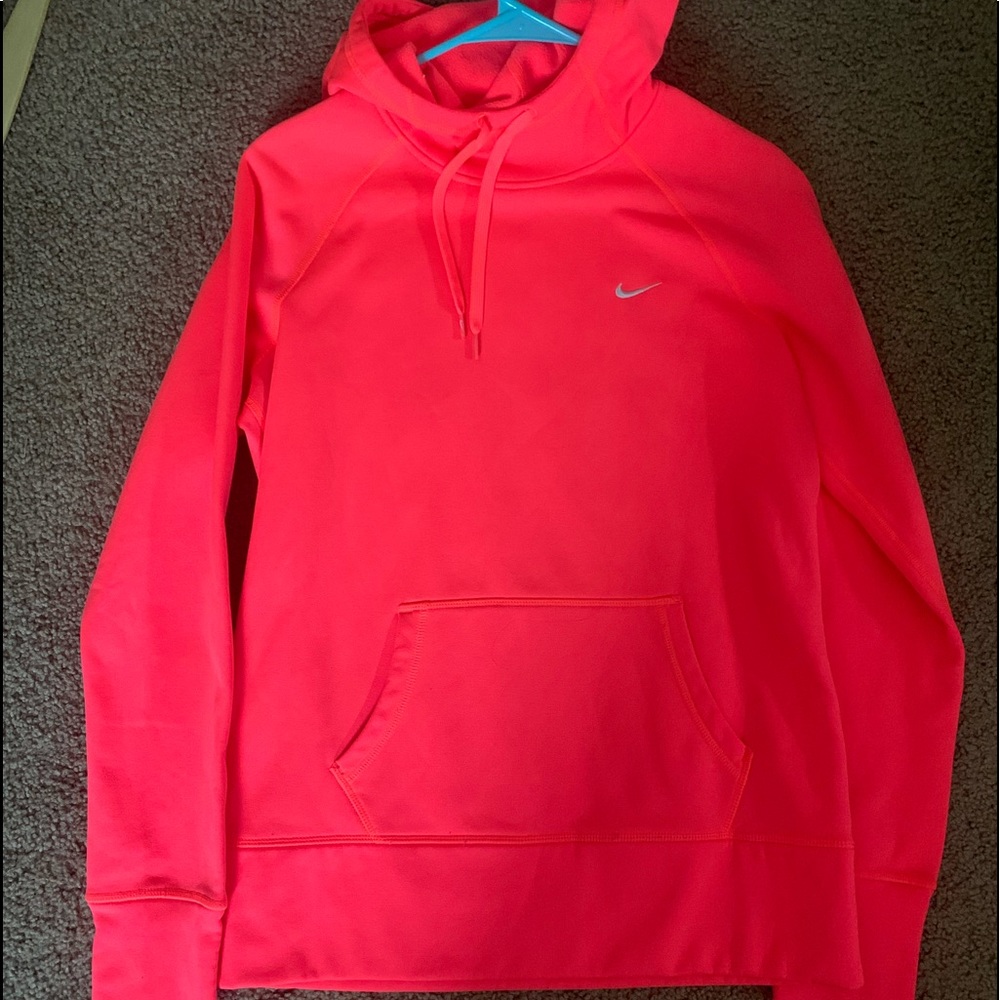neon pink nike hoodie